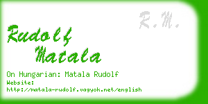 rudolf matala business card